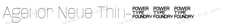 Agenor Neue Thin字体转换